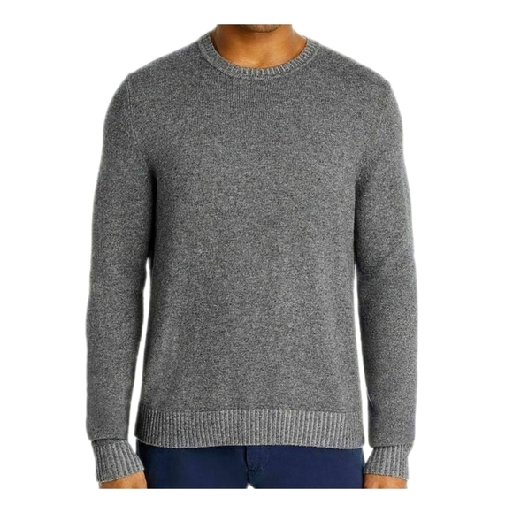 Dylan Gray Men Sweater Plaited Crewneck Waffle-Tight Knit Grey Size M - Picture 1 of 4